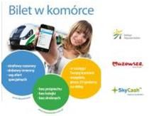 Bilet kolejowy KM przez komórkę