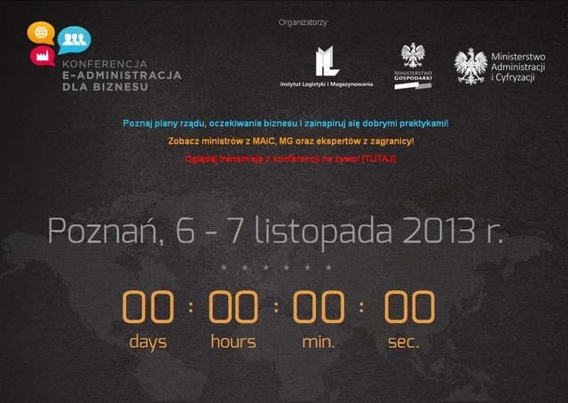 Transmisja online konferencji e-Administracja dla Biznesu