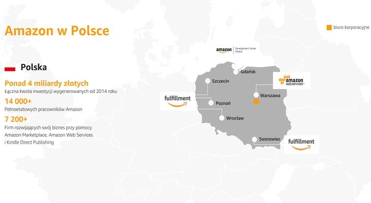 Amazon rozszerza w Polsce działalność badawczo-rozwojową i tworzy nowe miejsca pracy w centrach logistyki e-commerce