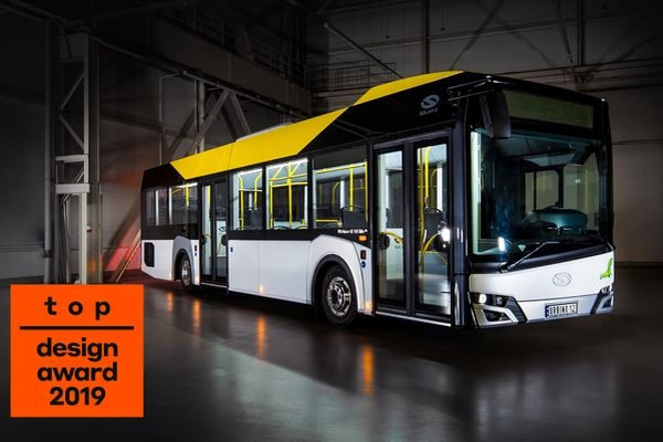 Solaris Urbino 12 LE lite hybrid z nagrodą Top Design Award 2019