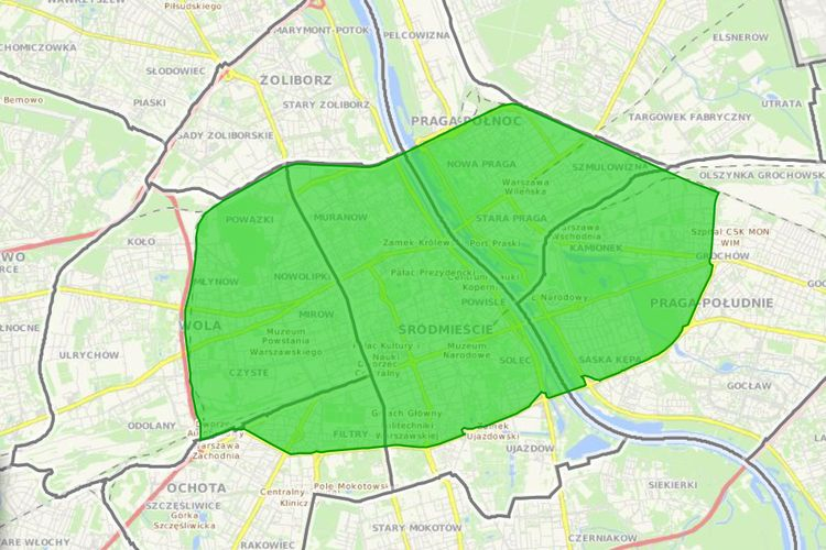 Warszawa pierwszym polskim miastem ze strefą czystego transportu