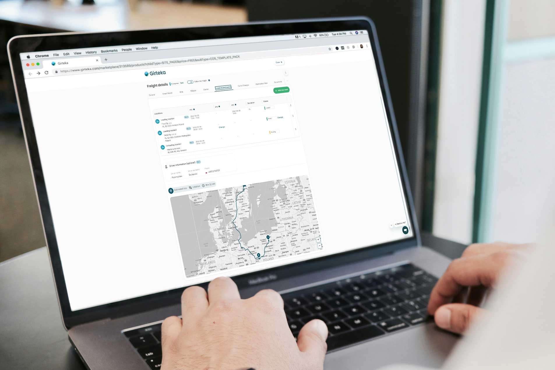 Nowe rozwiązanie dla przewoźników Girteka Partners Portal