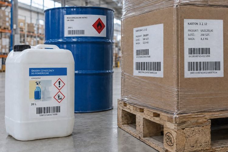 Etykieta logistyczna GS1 w praktyce – co musi być na palecie i czym to wydrukować