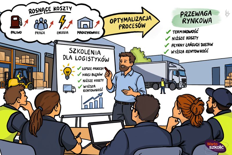 Optymalizacja kosztów w branży TSL. Dlaczego specjalistyczne szkolenia dla logistyków to klucz do rynkowej przewagi?